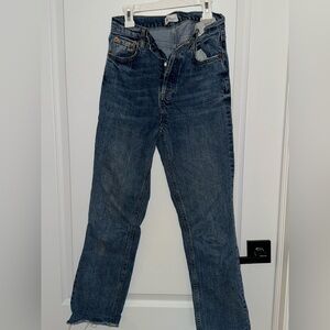 Zara Women's Straight Leg Blue Jeans
